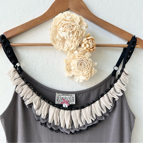 Baraschi Tulle Layered Dress Black, Gray, Blush, Size 4, Excellent Condition - Picture 2 of 11